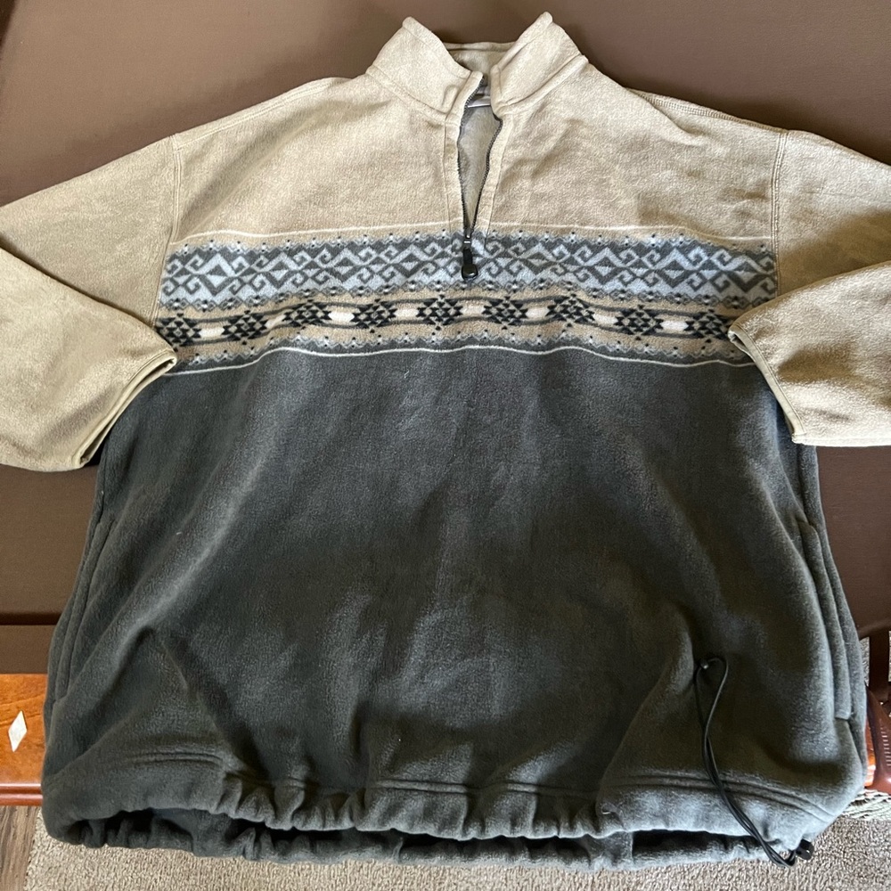 Mens fleece sweater Size Large tall